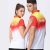 Áo thun cổ trụ – pha màu đỏ 1