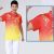 Áo thun cổ trụ – pha màu đỏ 1