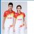 Áo thun cổ trụ – pha màu đỏ 1