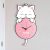 Đồng hồ treo tường – Chú mèo hồng in logo