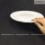DĨA SỨ TRÒN MẪU ĐƠN VIỀN BẠC 18CM