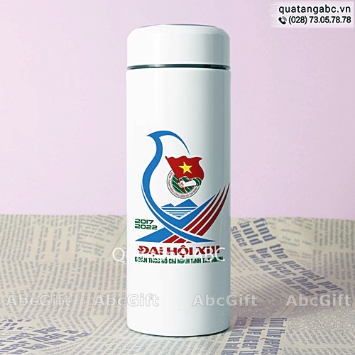 Quà tặng đại hội Đoàn TNCS Hồ Chí Minh tỉnh Tây Ninh – Bình giữ nhiệt in logo đoàn theo yêu cầu