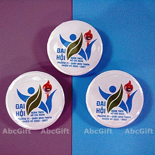 Quà tặng đại hội Đoàn TNCS Hồ Chí Minh Trường Phường 21, quận Bình Thạnh – Huy hiệu in logo Đoàn