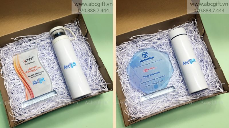 LỰA CHỌN QUÀ TẶNG NHÂN VIÊN CÔNG TY Ý NGHĨA VÀ ĐỘC ĐÁO 3 bo qua tang binh giu nhiet va ky niem chuong