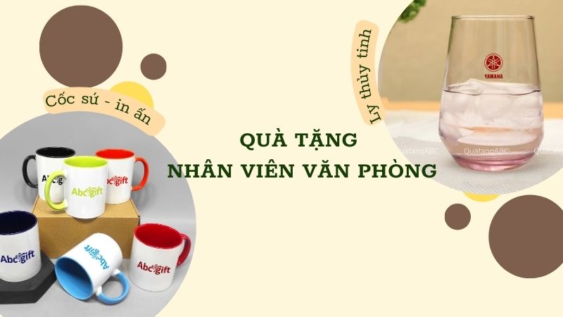 Cốc sứ Ly thủy tinh - quà tặng Abcgift