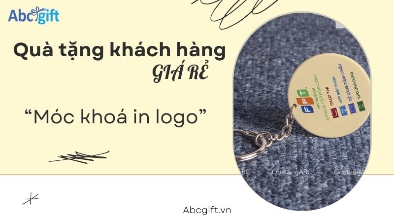 Quà tặng giá rẻ dành tặng khách hàng - Móc khoá in logo thiết kế theo yêu cầu