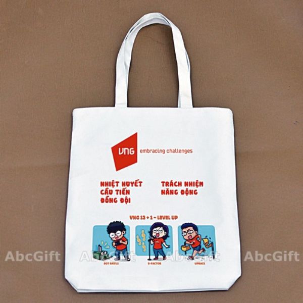 Tham khảo mẫu túi vải in logo chuyển nhiệt sắc nét