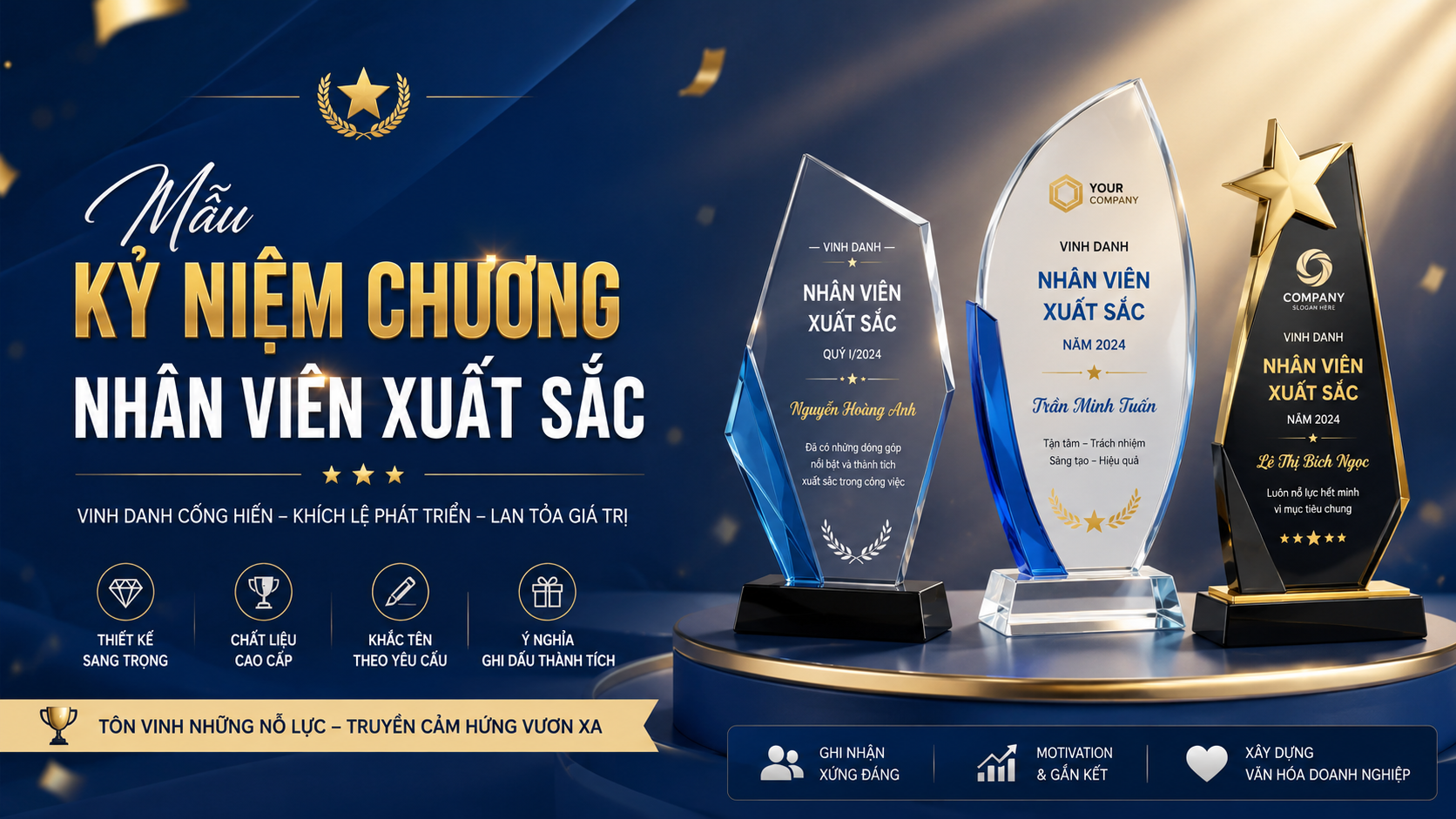 mau ky niem chuong nhan vien xuat sac